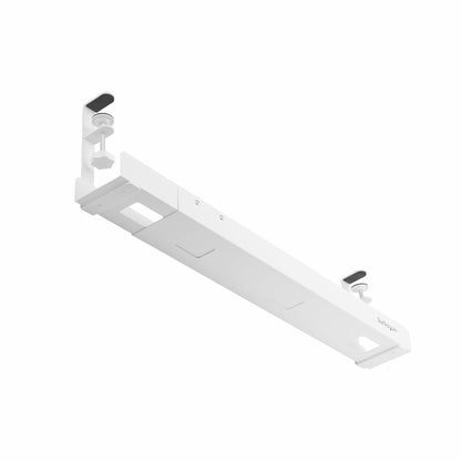 StarTech.com Under Desk Cable Management Tray, Length Adjustable Cable Organizer (White)