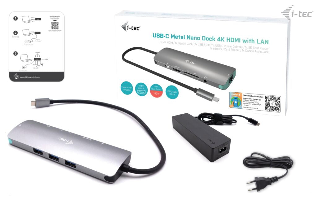 i-tec Metal Nano LAN USB-C Docking Station 100W