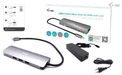 i-tec Metal Nano LAN USB-C Docking Station 100W