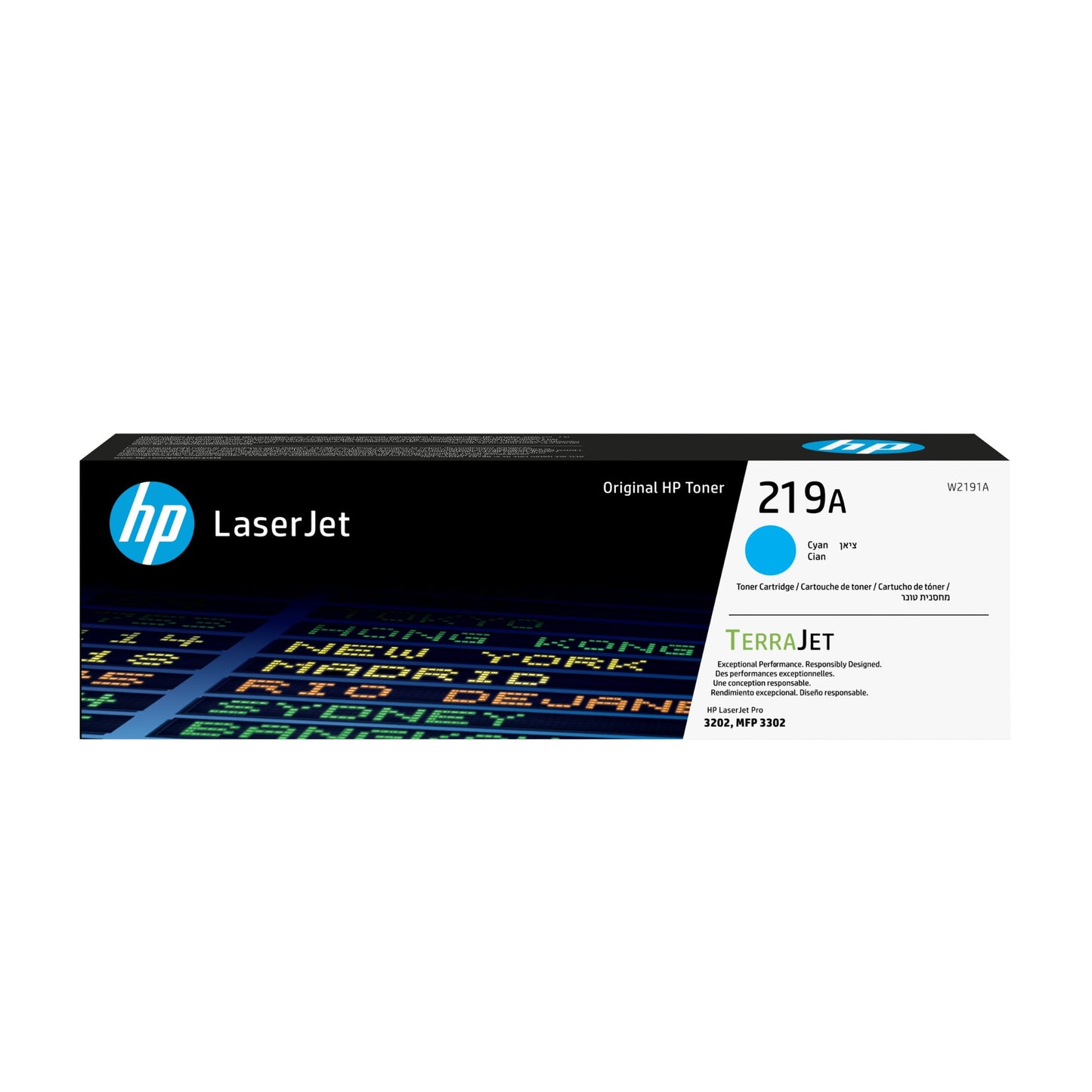HP W2191A/219A Cyan Toner Cartridge (1.2K pages)