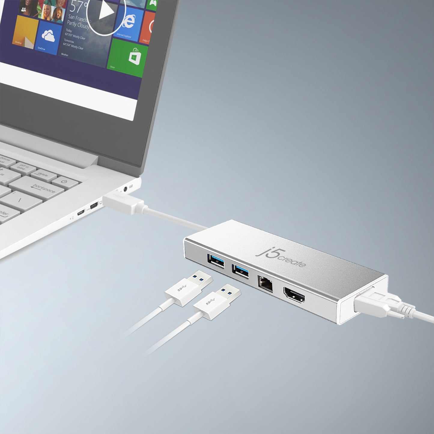 j5create JUD380 USB™ Mini Docking Station