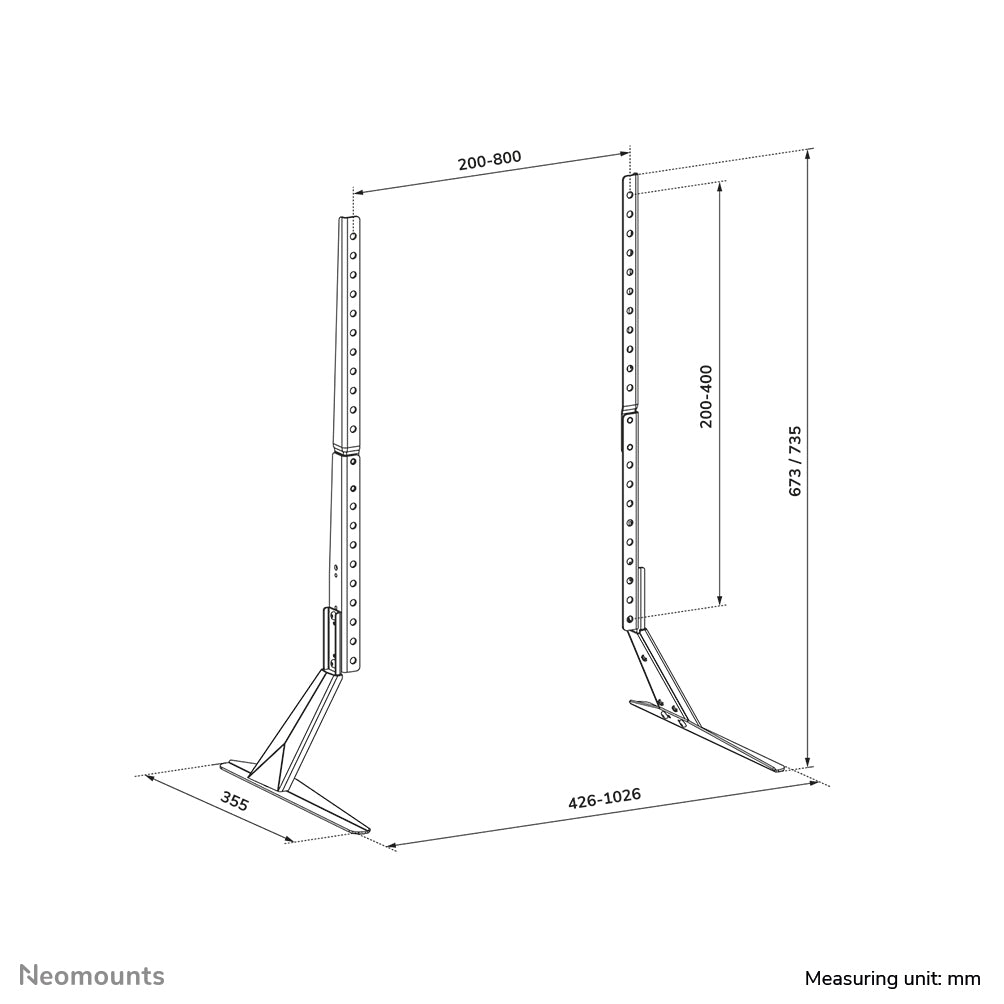Neomounts DS45-430BL19 TV stand 23-75"