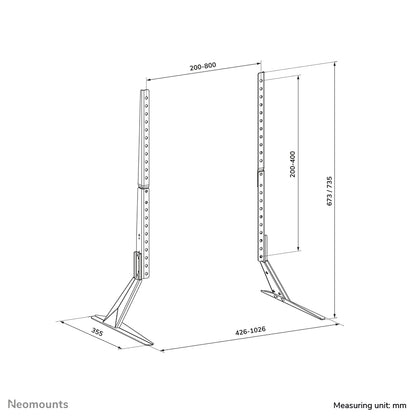 Neomounts DS45-430BL19 TV stand 23-75"
