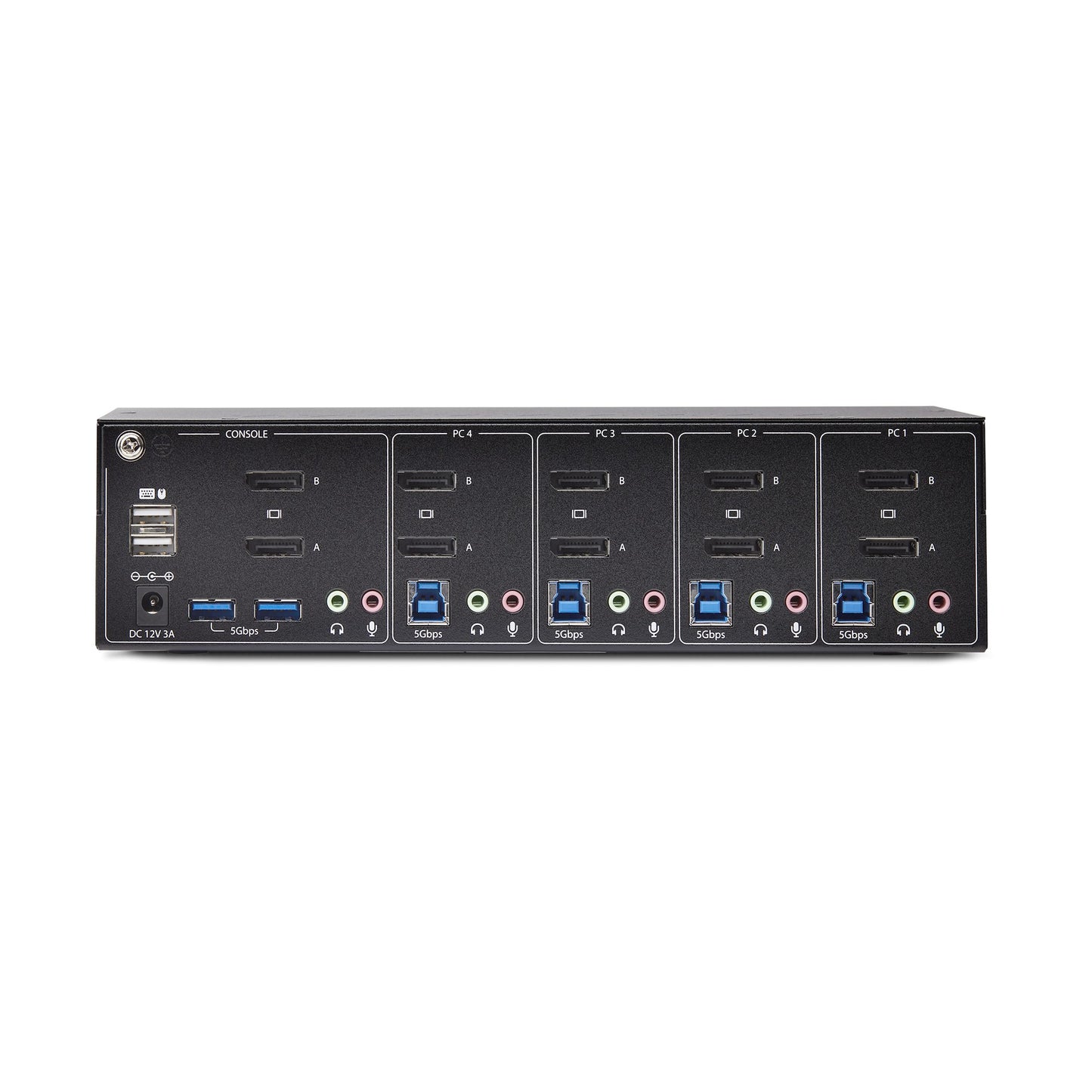 StarTech.com 4-Port Dual-Monitor DisplayPort KVM Switch, 4K 60Hz, 2x USB 5Gbps Hub