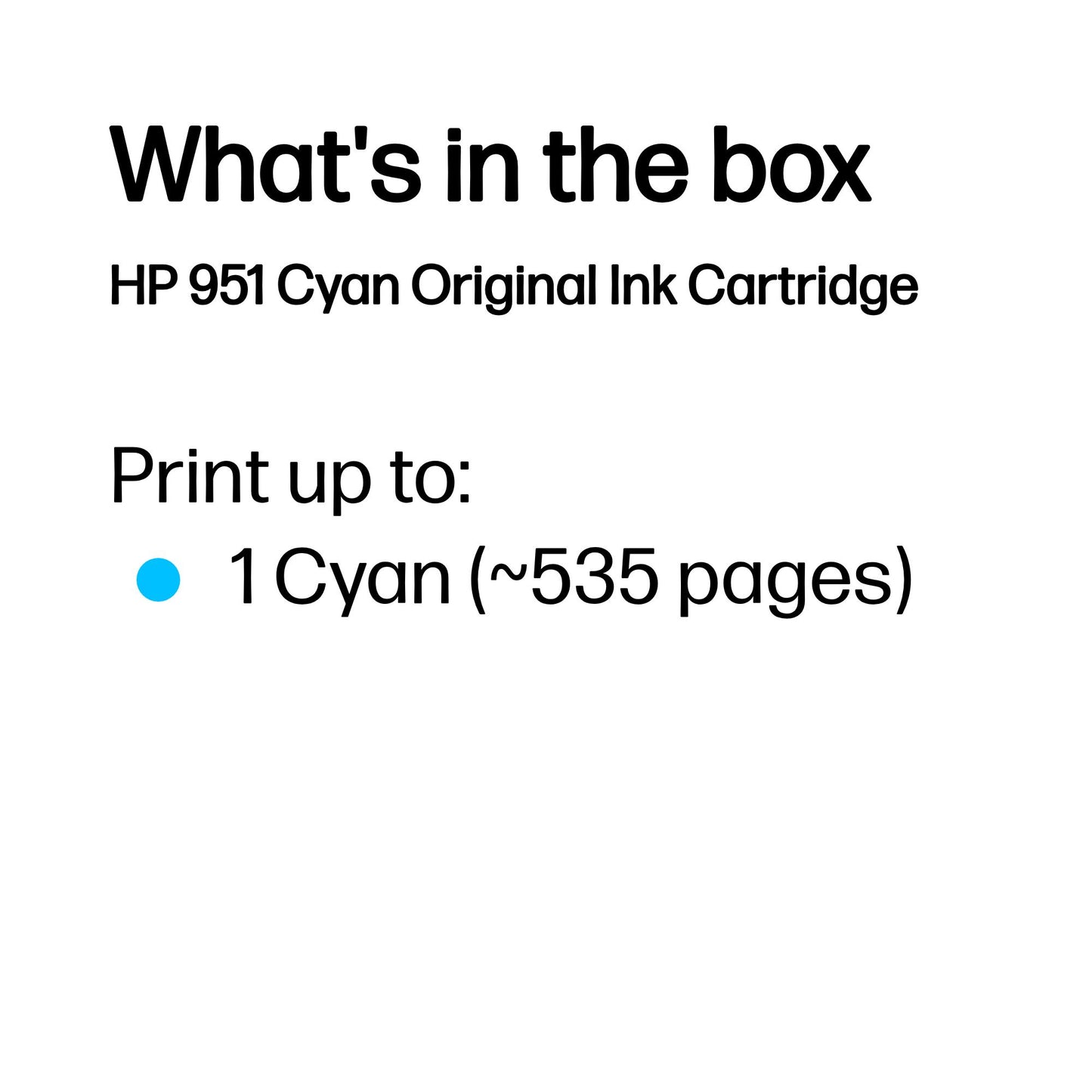 HP CN050AE/951 Cyan Ink Cartridge (700 pages)