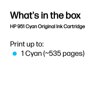 HP CN050AE/951 Cyan Ink Cartridge (700 pages)