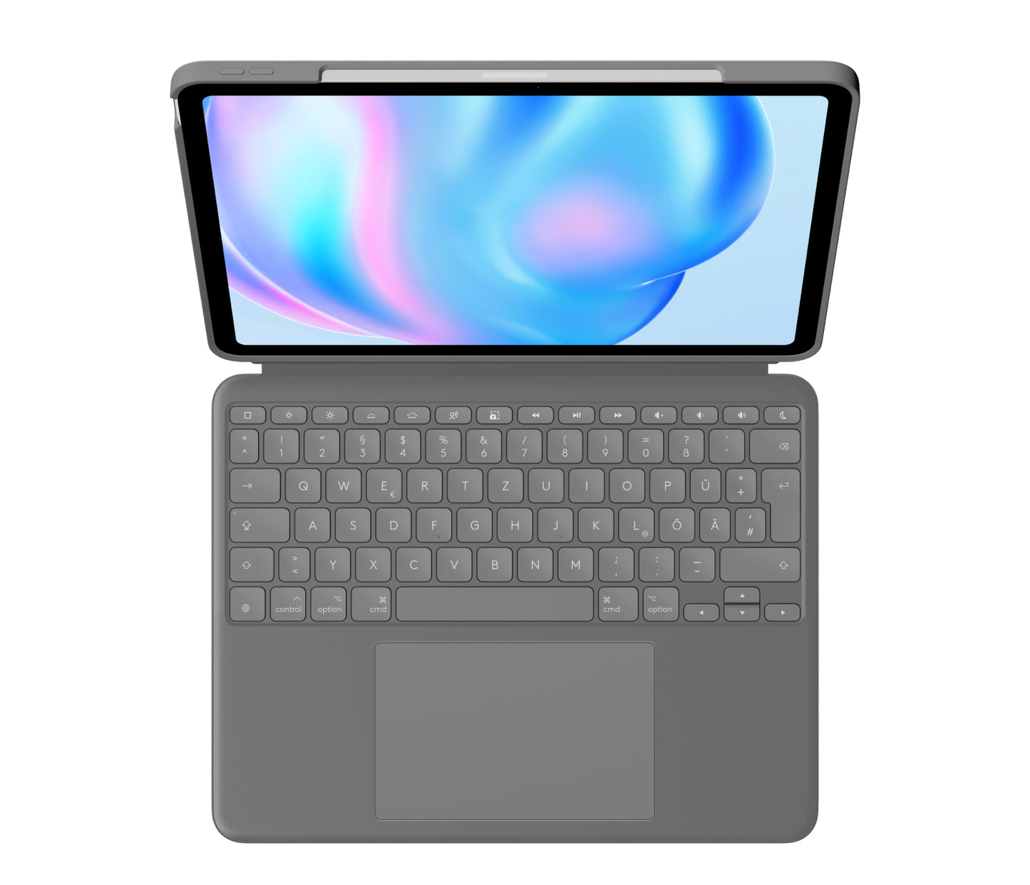 Logitech Touch QWERTZ German Wired Keyboard & Mouse Combo (Grey)