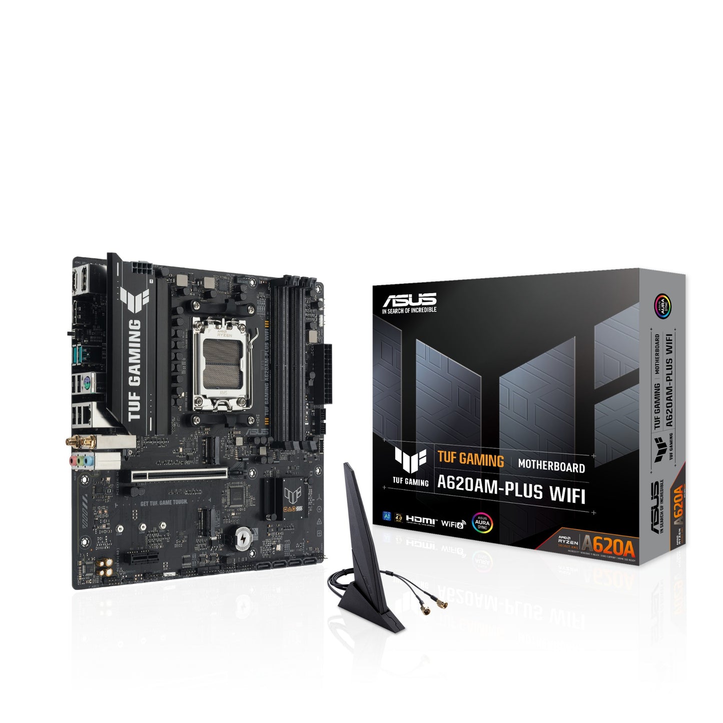 ASUS TUF GAMING A620AM-PLUS WIFI AMD A620A Socket AM5 micro ATX Motherboard