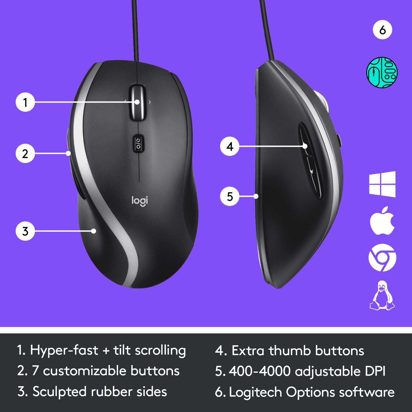 Logitech M500s Wired Mouse