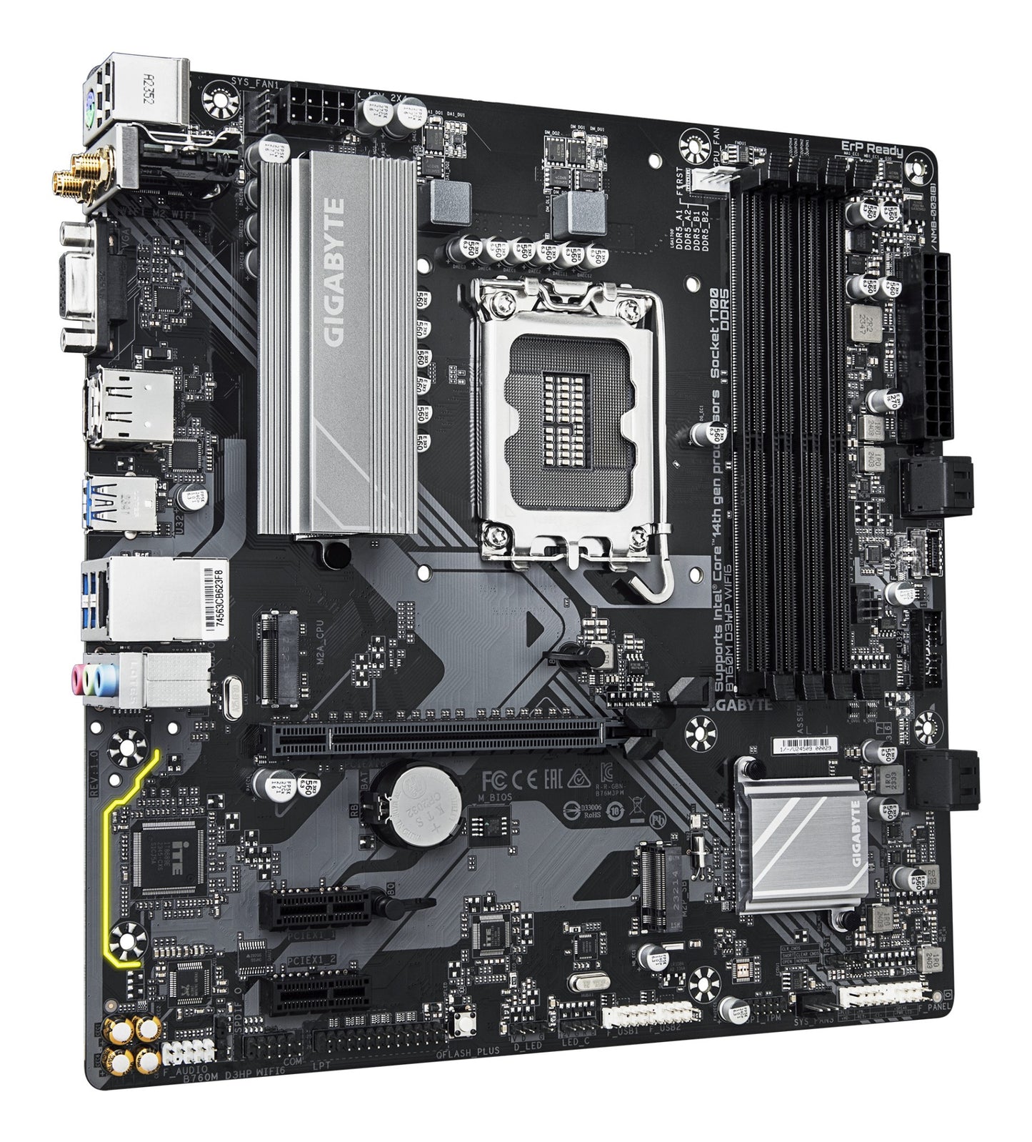 Gigabyte B760M D3HP WIFI6 Motherboard - Supports Intel Core 14th Gen CPUs, 4+1+1