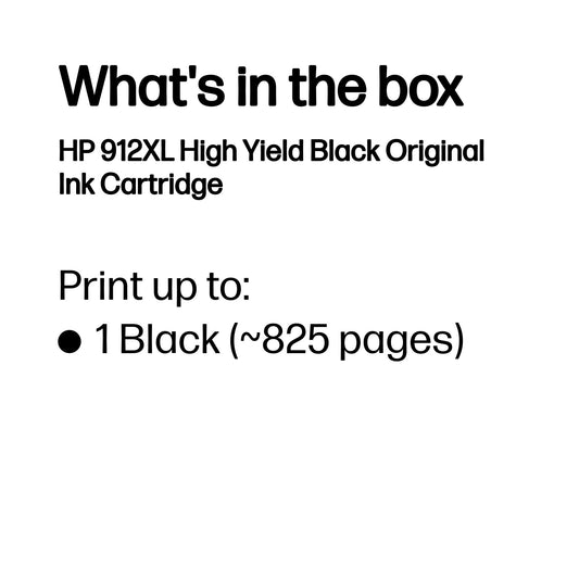 HP 3YL84AE/912XL Black Ink Cartridge (825 pages)