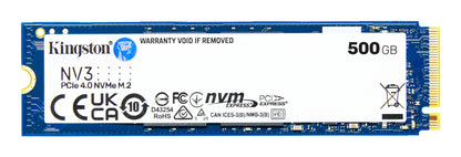 Kingston Technology SNV3S/500G 500GB M.2 NVMe PCIe Gen4 SSD