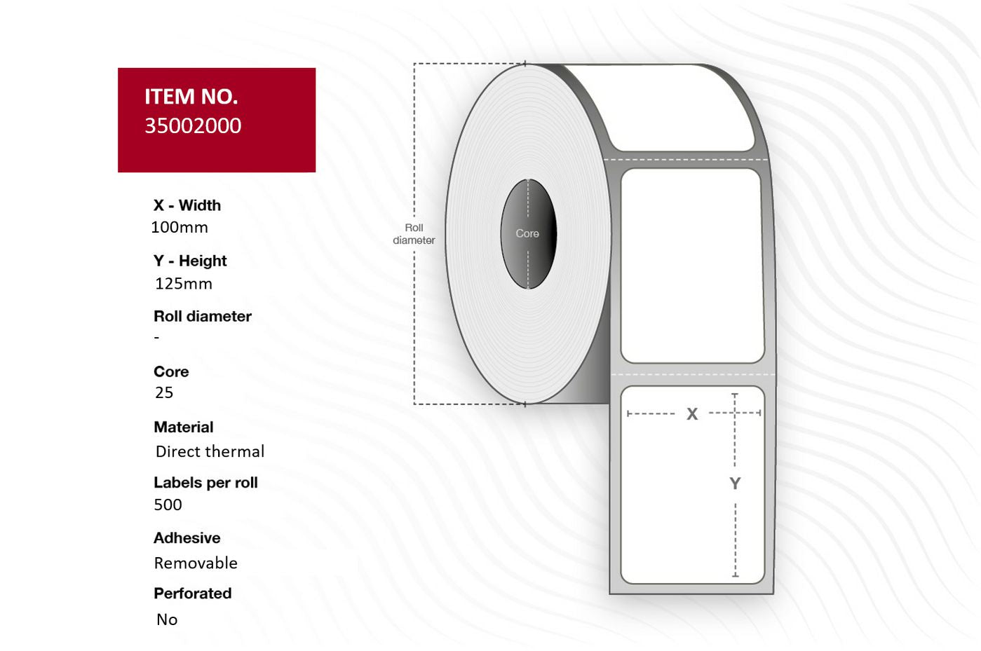 CAPTURE 35002000 printer label Green Labels