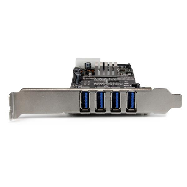 StarTech.com 4 Port PCI Express PCIe SuperSpeed (5Gbps) USB 3.0 Card Adapter w/ 2 Hub