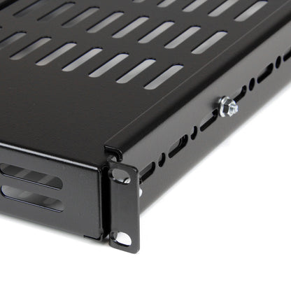 StarTech.com 1U Adjustable Vented Server Rack Mount Shelf - 175lbs - 19.5 to 38in