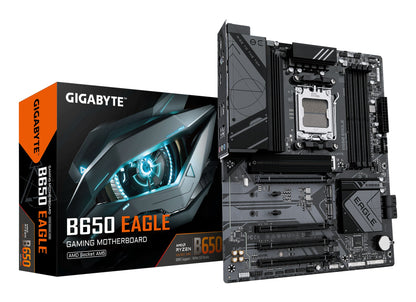 Gigabyte B650 EAGLE Motherboard - AMD Ryzen 9000 Series CPUs, 12+2+2 Phases VRM, up