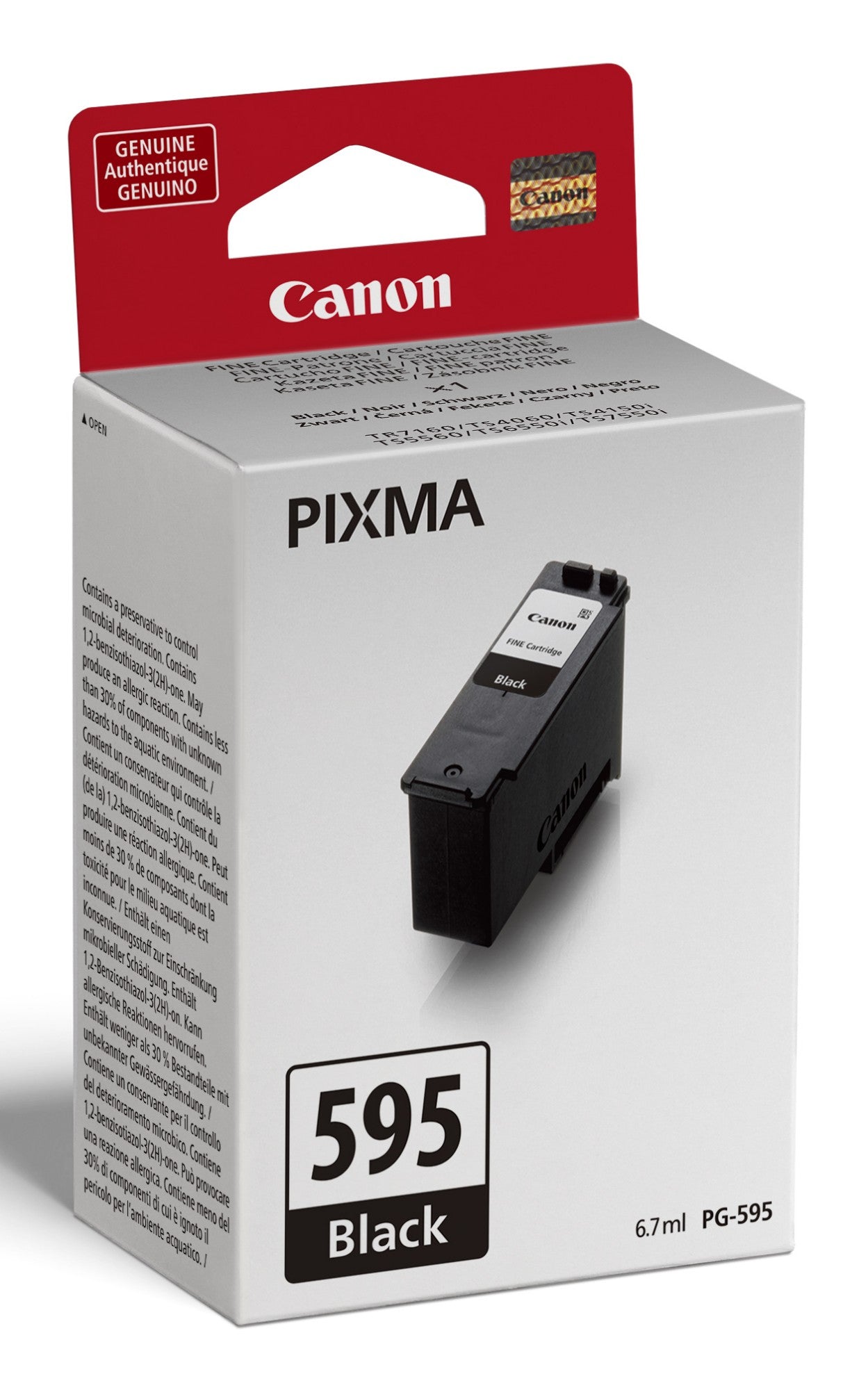 Canon 7171C001/PG-595 Black Ink Cartridge (180 pages, Canon Pixma TS 4150)