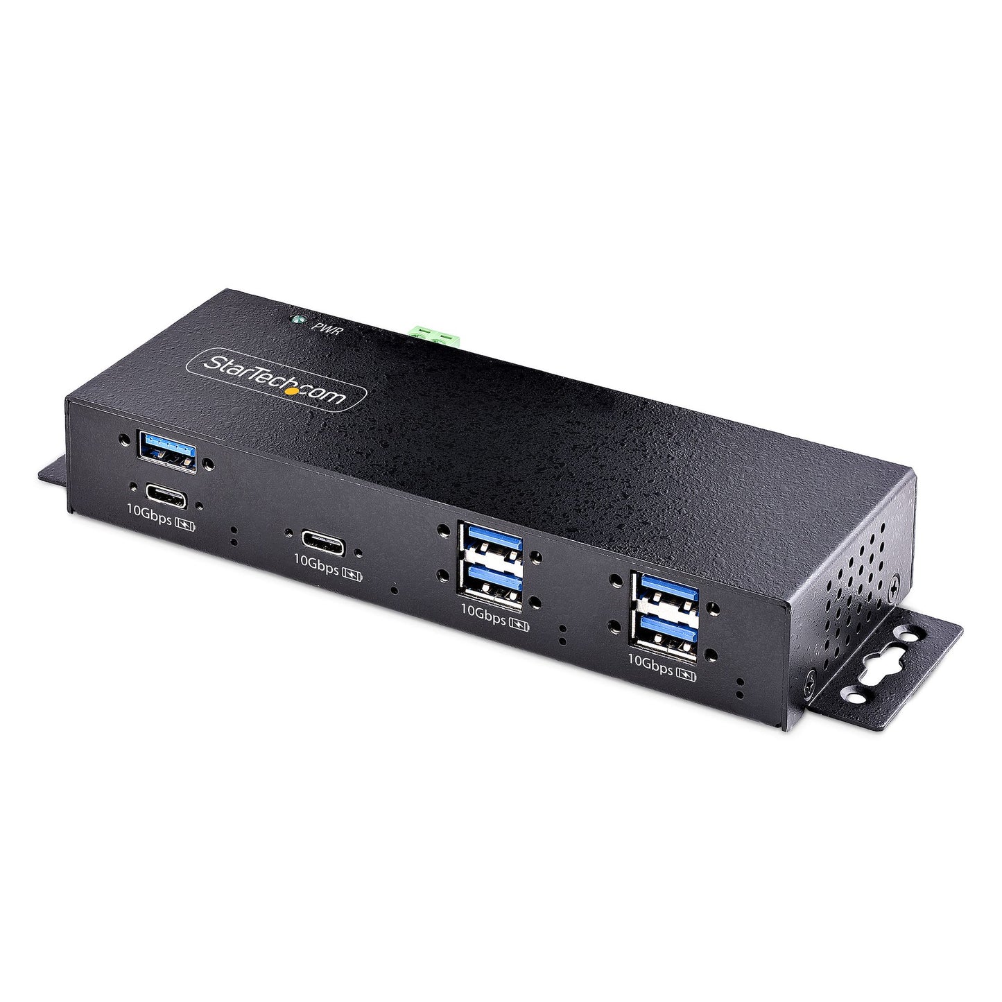 StarTech.com 7-Port Industrial USB 10Gbps Hub with Power Adapter, Metal, Mountable