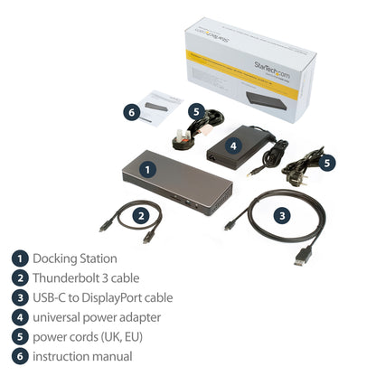 StarTech.com Monitor 60Hz TB3 Thunderbolt 3 Docking Station 85W