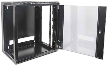 Intellinet 19" Network Cabinet - Wall Mount (Standard), 15U, 600mm Deep, Black Rack (711951)