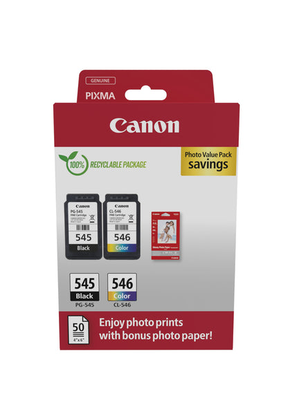 Canon 8287B008/PG-545+CL-546 Black Ink Cartridge (180 pages, Canon Pixma MG 2450)