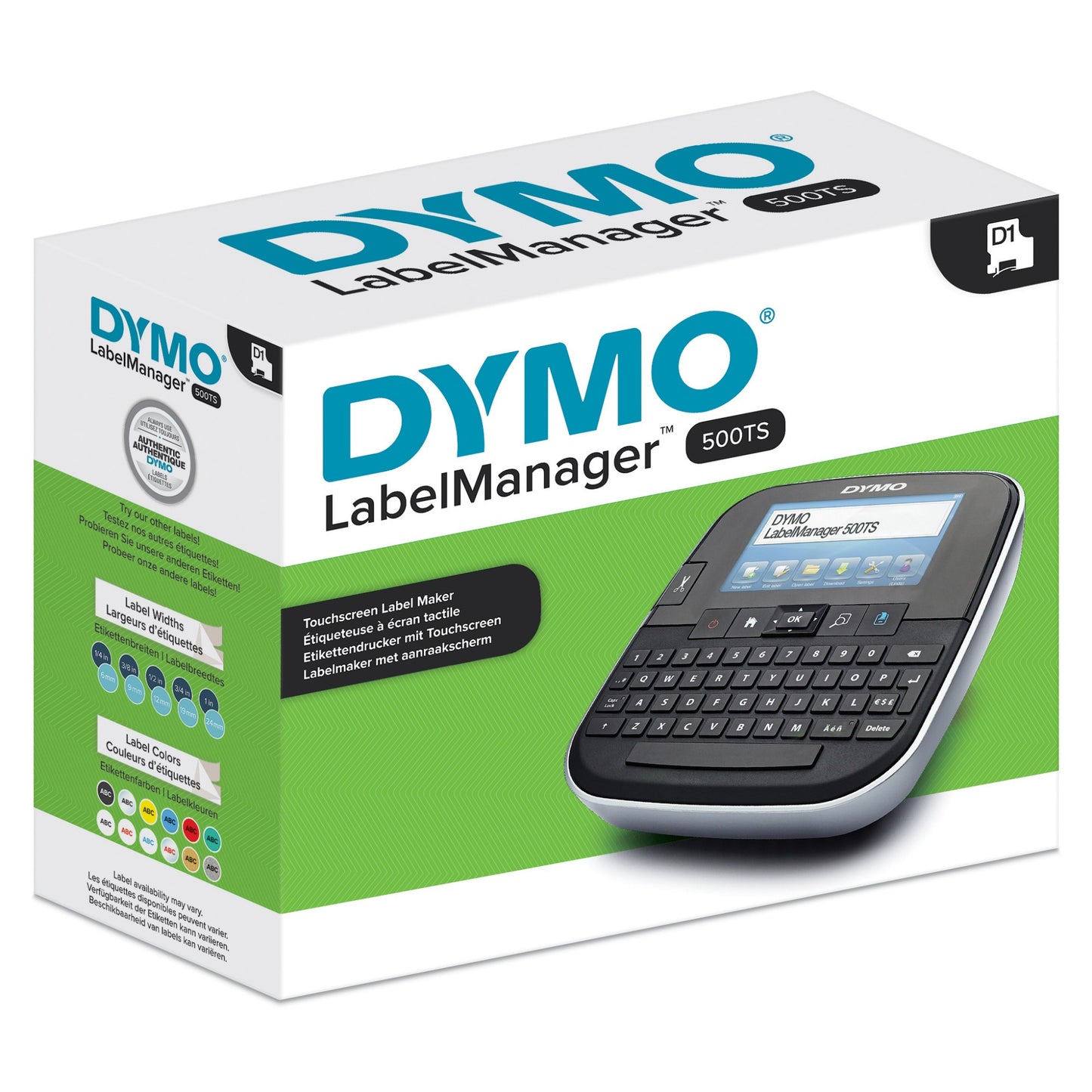DYMO LabelManager Label Manager 500TS Touch Screen Handheld Label Maker | QWERTY Label Printer