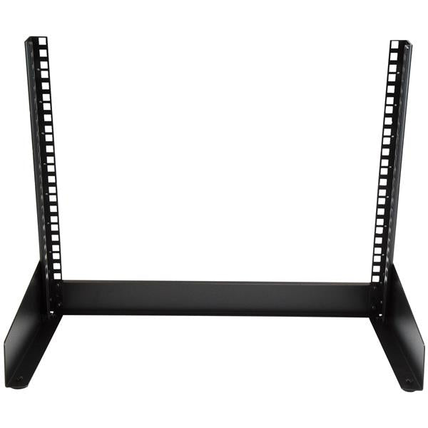 StarTech.com 2-Post 8U Desktop Server Rack, Small Open Frame 19in Computer Rack