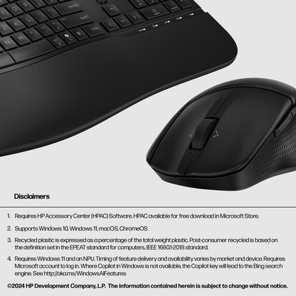 HP 685 Comfort Dual-Mode Wireless Keyboard & Mouse Combo