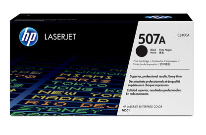 HP CE400A/507A Black Toner Cartridge (5.5K pages, HP LaserJet EP 500)