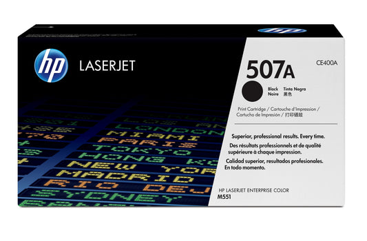HP CE400A/507A Black Toner Cartridge (5.5K pages, HP LaserJet EP 500)