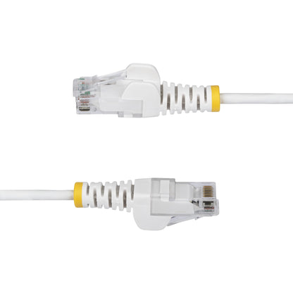StarTech.com 15m White Slim CAT6 Ethernet Cable, Snagless, 100W PoE, UTP, LSZH
