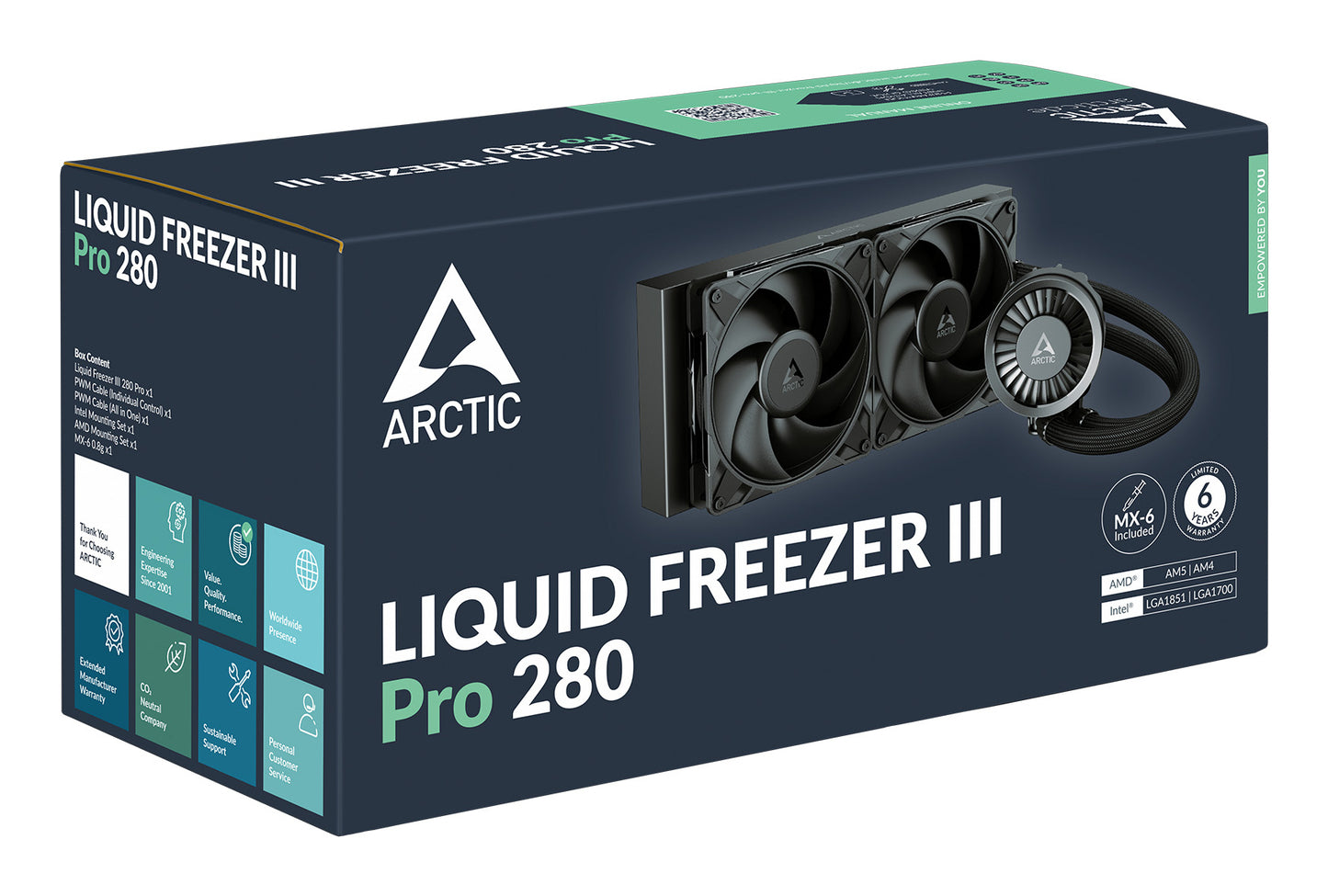 ARCTIC Liquid Freezer III Pro 280 - Multi Compatible All-in-One CPU Water Cooler Cooling