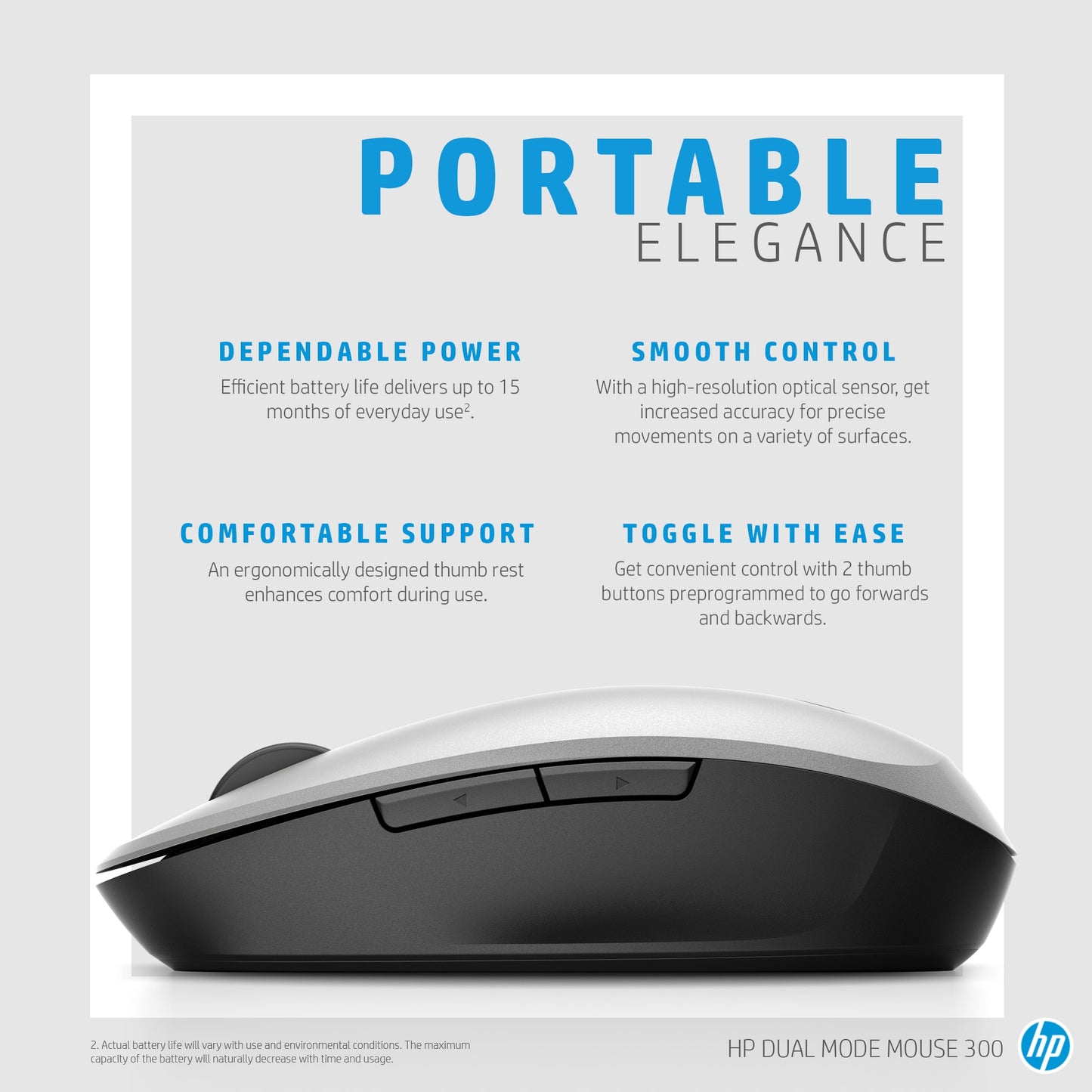 HP Dual Mode Wired Mouse