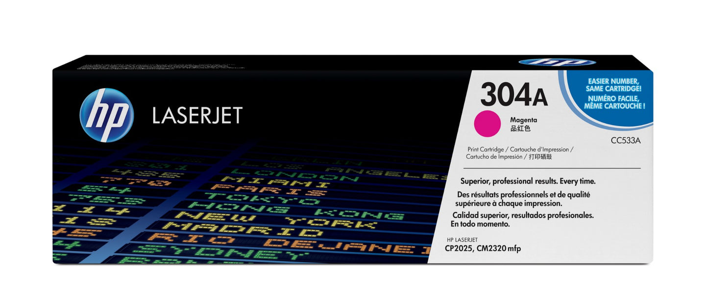 HP CC533A/304A Magenta Toner Cartridge (2.8K pages, HP CLJ CP 2025)