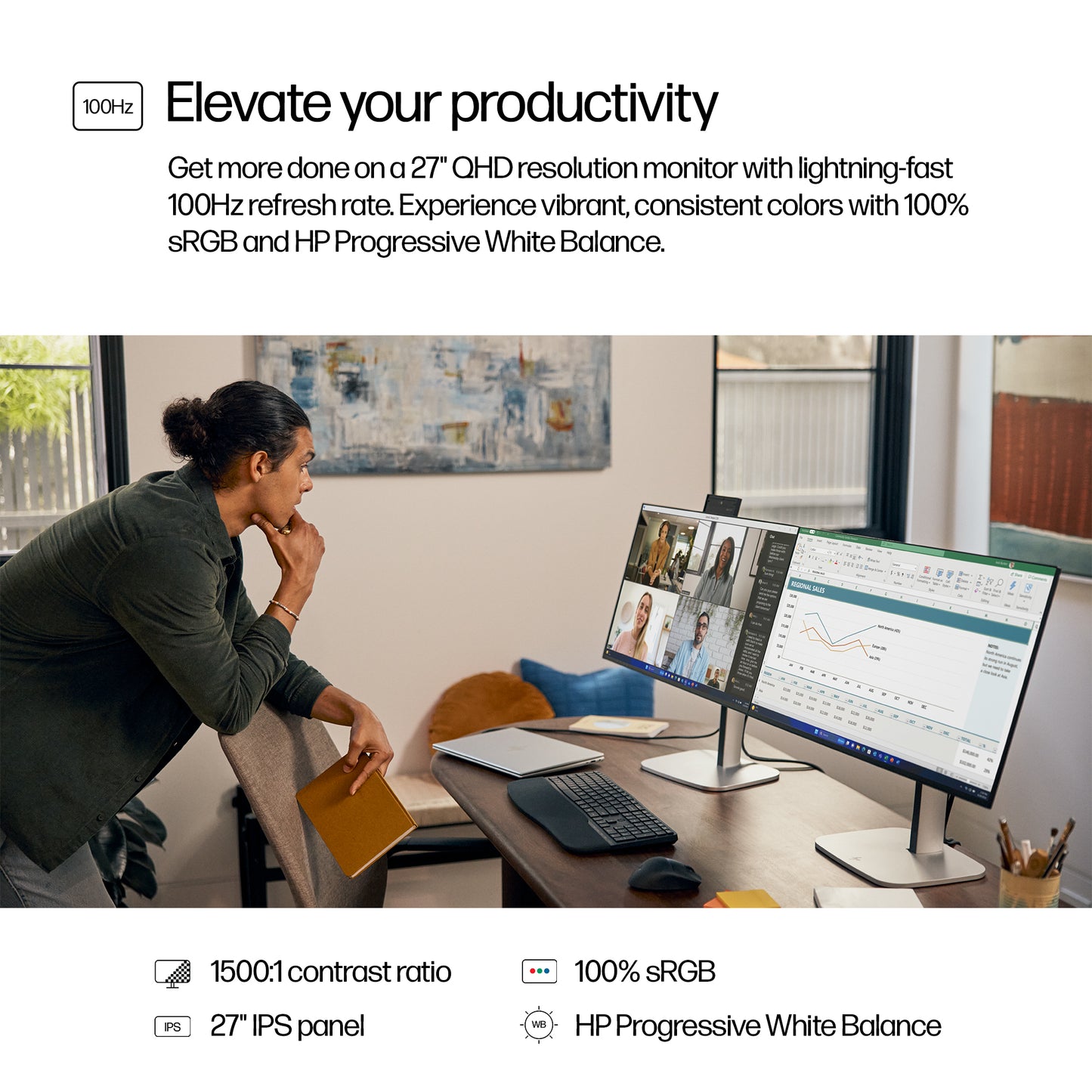 HP Series 5 Pro 527pq 27" QHD IPS 100Hz Monitor