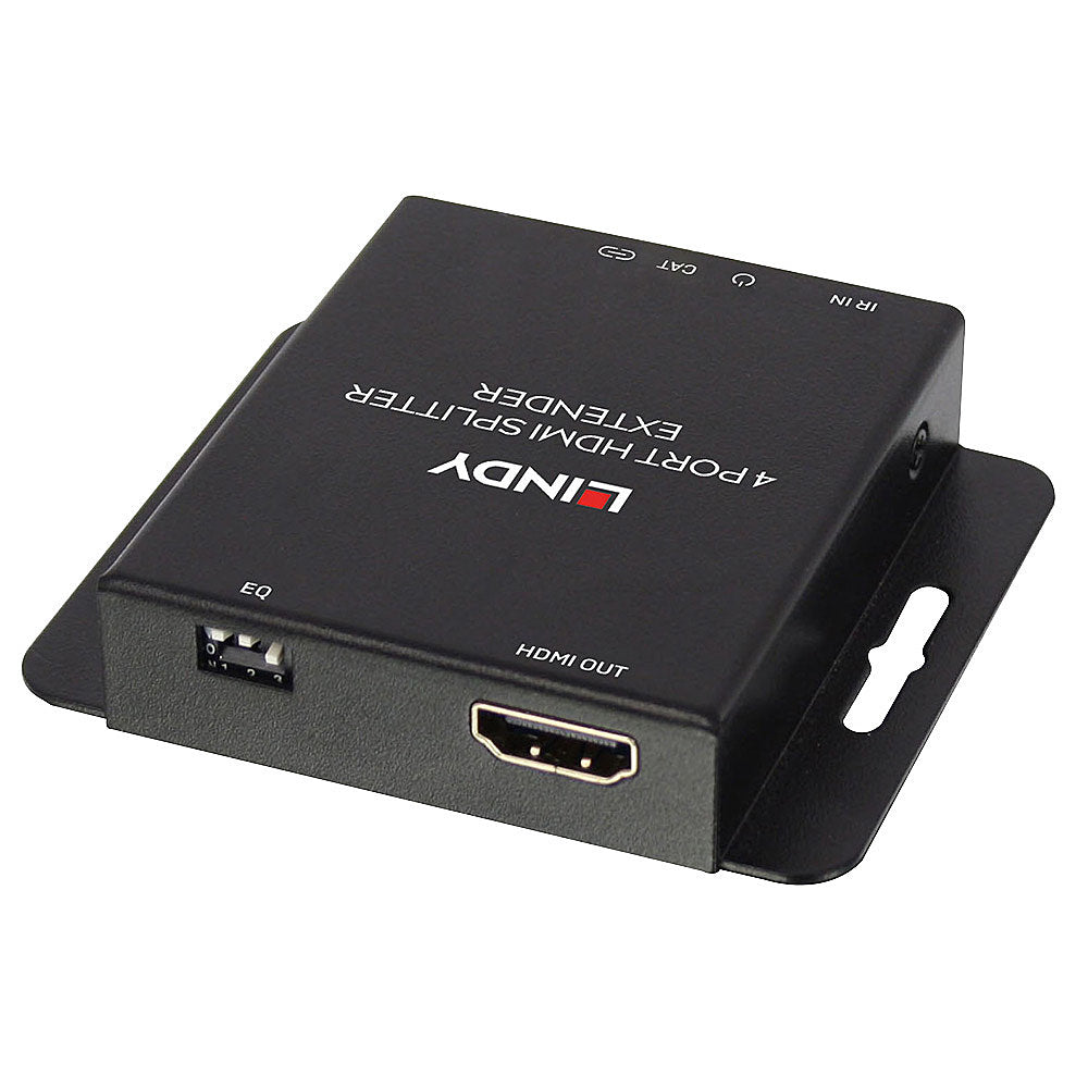 Lindy 70m Cat.6 4 Port HDMI 4K30 and IR Splitter Extender with Loop Out KVM Switch
