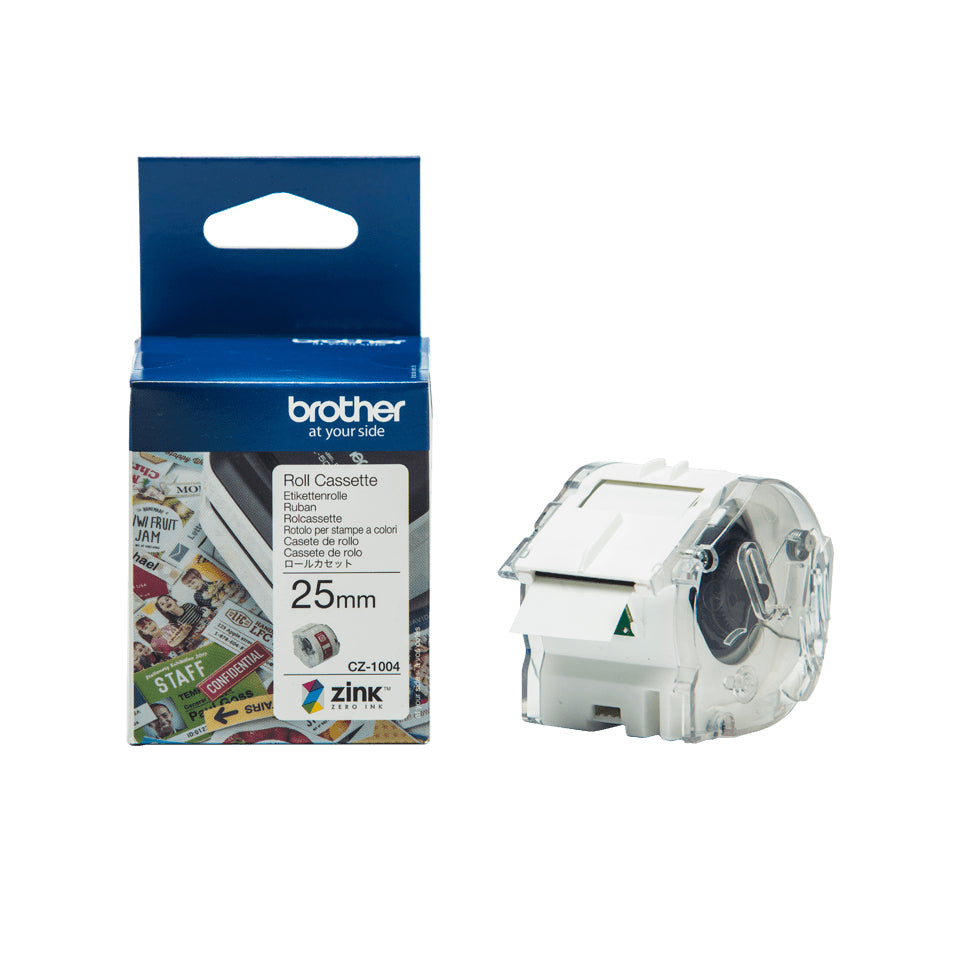 Brother CZ-1004 DirectLabel-etikettes 25mm x 5m for Brother VC 500 Labels