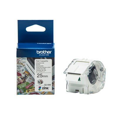 Brother CZ-1004 DirectLabel-etikettes 25mm x 5m for Brother VC 500 Labels