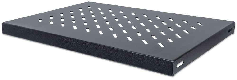 Intellinet 19" Fixed Shelf, 1U, 345mm Depth, Max 50kg, Black Rack