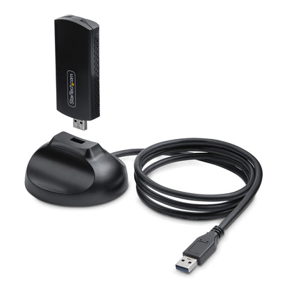 StarTech.com Wi-Fi 6E USB Adapter/Dongle, For Desktop/Laptop PC, Wireless NIC