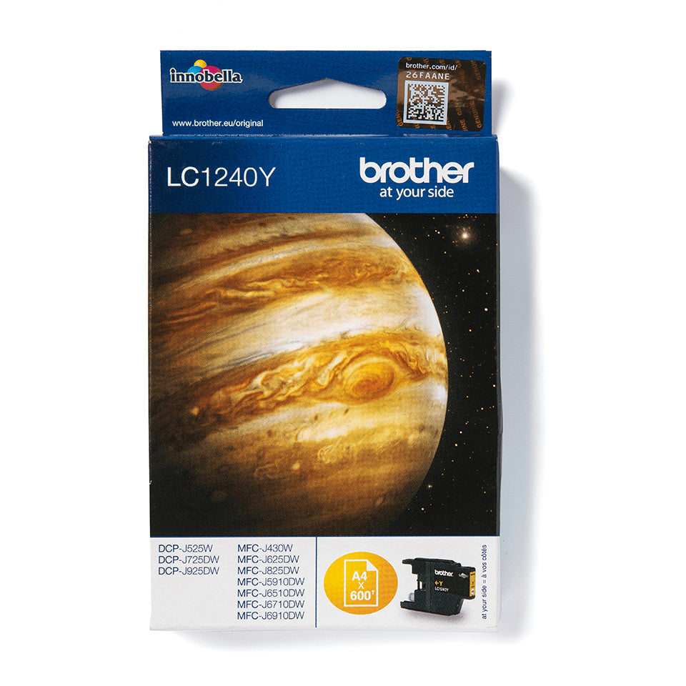 Brother LC-1240Y Yellow Ink Cartridge (600 pages)