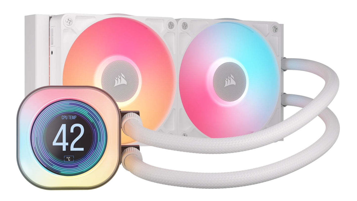 Corsair iCUE LINK TITAN 240 RX LCD Processor All-in-one liquid cooler 12 cm White 1 Cooling