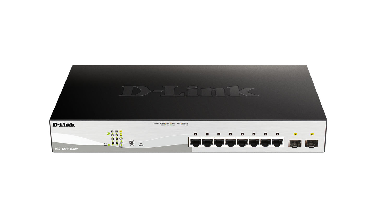 D-Link 10-Port Gigabit PoE+ Smart Switch