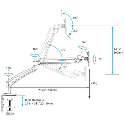 StarTech.com Single Desk-Mount Monitor Arm - Full Motion Articulating - Steel - For