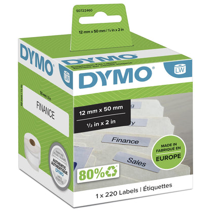 DYMO 99017/S0722460 DirectLabel-etikettes 50mm x 12mm for Dymo 400 Duo/60mm Labels