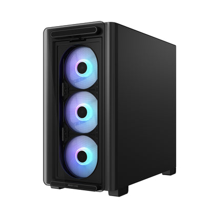 ASUS A23 PLUS TG ARGB BLACK Micro Tower PC Case