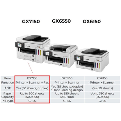 Canon MAXIFY GX7150 Inkjet A4 600 x 1200 DPI Wi-Fi Printer