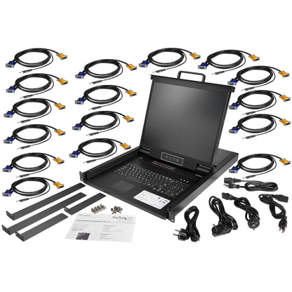 StarTech.com 16 Port Rackmount KVM Console w/ 6ft Cables - Integrated KVM Switch w/ (NS1916K)