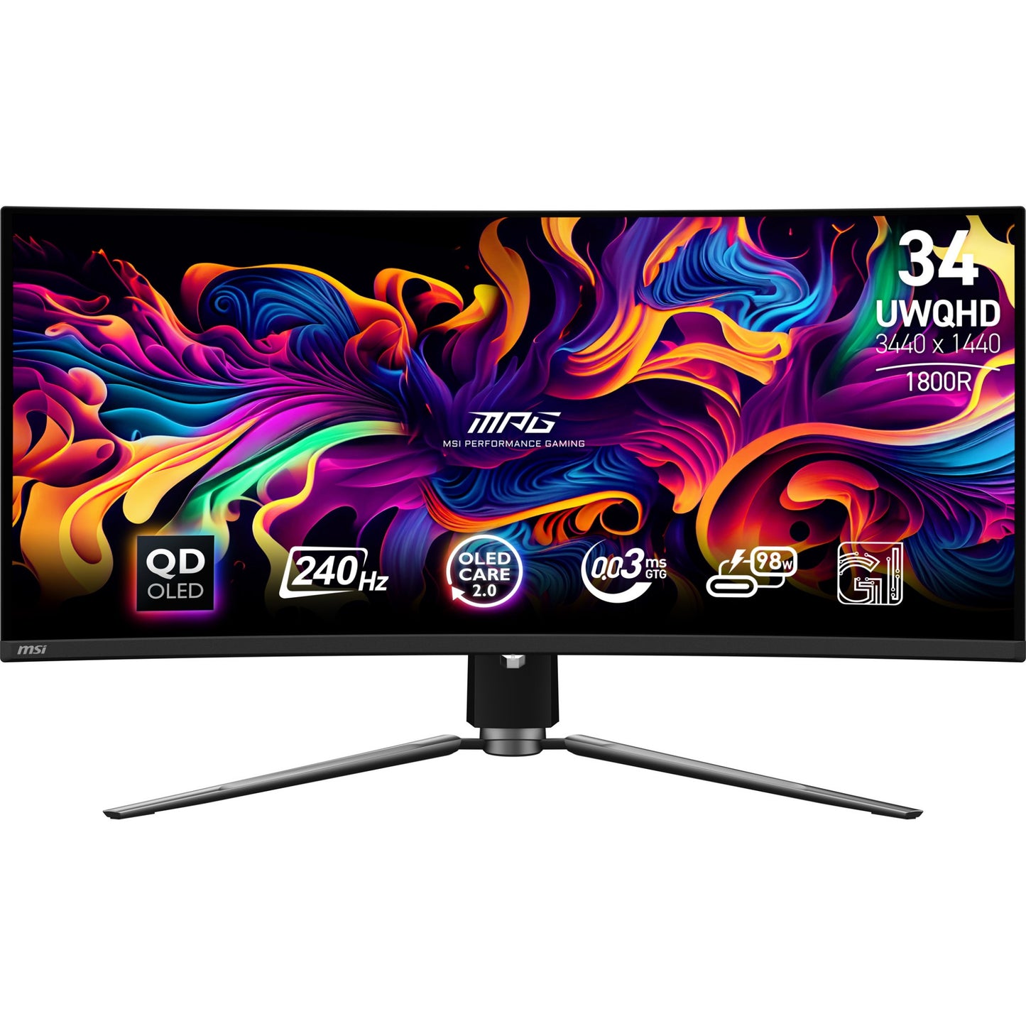 MSI MPG 341CQPX QD-OLED 34" UWQHD OLED 240Hz Curved Monitor