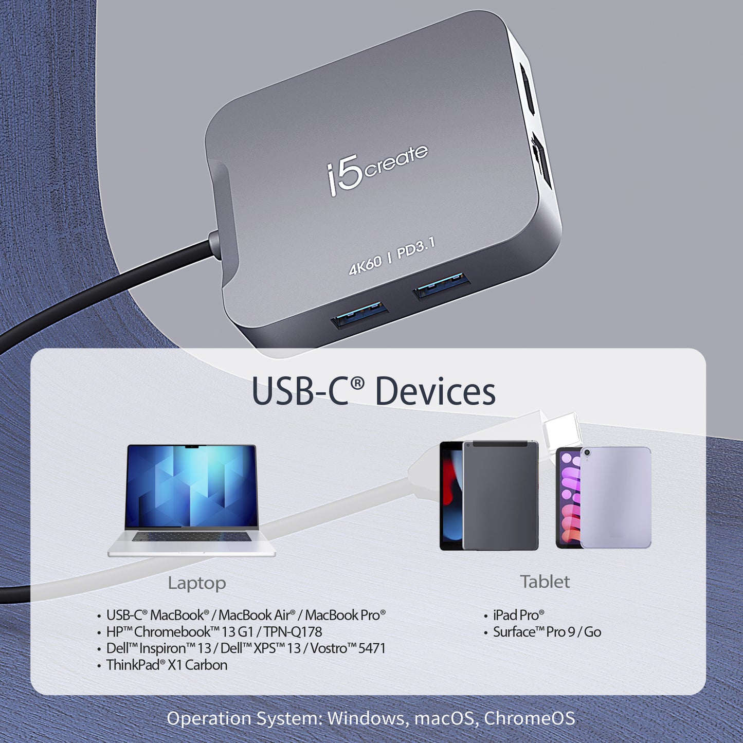 j5create JCD3191 4K60 Elite USB-C Docking Station